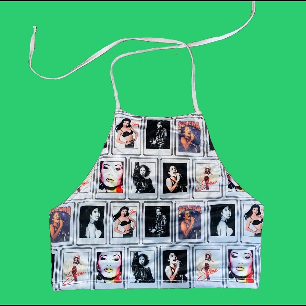 “Selena” halter crop